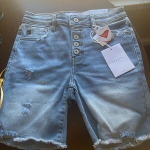 KanCan Light Blue Distressed Jean Shorts